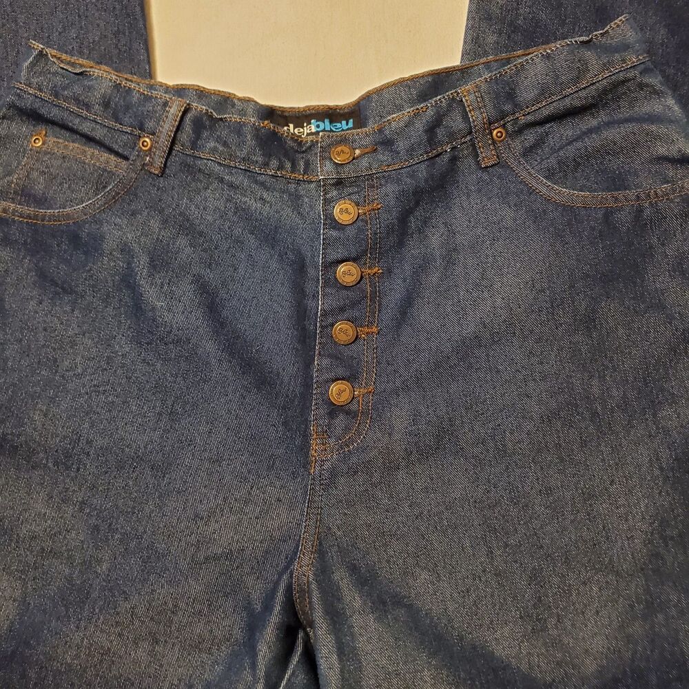 Deja Bleu Jeans Womens Size 20 Blue Straight Leg READ - Picture 6 of 15